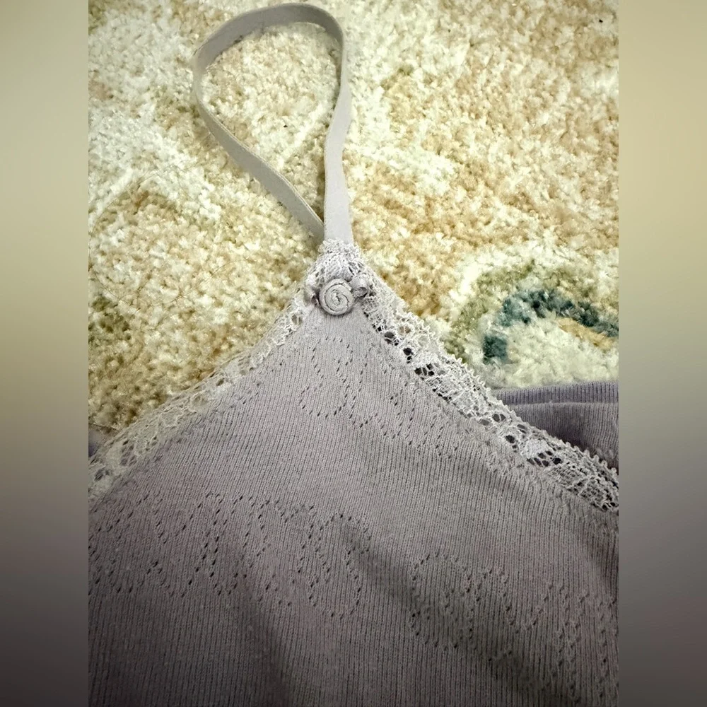 SKIMS lace pointelle slip-dress - color "lavender” size Large - Picture 5 of 6